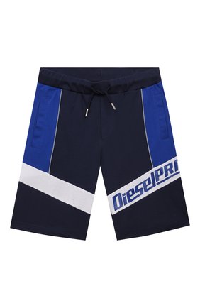 Детские хлопковые шорты DIESEL синего цвета по цене 8960 руб., арт. J00461-00YI9 | Фото 1 Детские хлопковые шорты DIESEL синего цвета, арт. J00461-00YI9 | Фото 1 (Материал внешний: Хлопок; Ростовка одежда: 10 - 11 лет | 140 - 146см, 12 лет | 152 см, 13 - 15 лет | 158 см, 16 лет | 164 см, 8 лет | 128 см)
