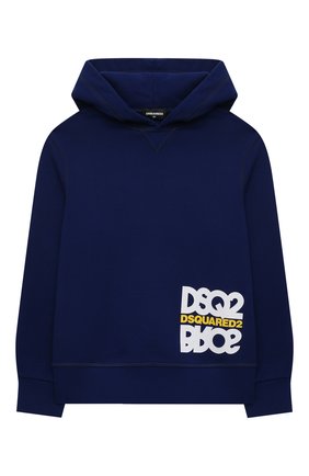 Детский хлопковое худи DSQUARED2 синего цвета по цене 19950 руб., арт. DQ0820-D002Y | Фото 1 Детский хлопковое худи DSQUARED2 синего цвета, арт. DQ0820-D002Y | Фото 1 (Материал внешний: Хлопок; Рукава: Длинные; Мальчики Кросс-КТ: Толстовка-одежда, Худи-одежда; Ростовка одежда: 10 - 11 лет | 140 - 146см, 12 лет | 152 см, 13 - 15 лет | 158 см, 16 лет | 164 см, 4 года | 104 см, 6 лет | 116 см, 8 лет | 128 см)