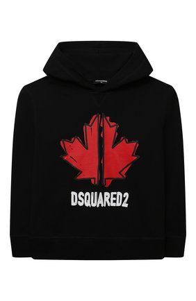 Детский хлопковое худи DSQUARED2 черного цвета по цене 16850 руб., арт. DQ0681-D004L | Фото 1 Детский хлопковое худи DSQUARED2 черного цвета, арт. DQ0681-D004L | Фото 1 (Рукава: Длинные; Материал внешний: Хлопок; Мальчики Кросс-КТ: Толстовка-одежда)