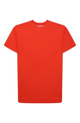 Детская хлопковая футболка DSQUARED2 красного цвета по цене 9435 руб., арт. DQ0666-D004G | Фото 2 Детская хлопковая футболка DSQUARED2 красного цвета, арт. DQ0666-D004G | Фото 2 (Материал внешний: Хлопок; Рукава: Короткие; Мальчики Кросс-КТ: Футболка-одежда; Ростовка одежда: 10 - 11 лет | 140 - 146см, 12 лет | 152 см, 13 - 15 лет | 158 см, 16 лет | 164 см, 4 года | 104 см, 6 лет | 116 см, 8 лет | 128 см)