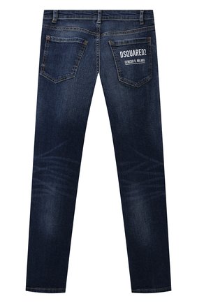 Детские джинсы DSQUARED2 синего цвета по цене 22400 руб., арт. DQ0501-D009C | Фото 2 Детские джинсы DSQUARED2 синего цвета, арт. DQ0501-D009C | Фото 2 (Материал внешний: Хлопок; Детали: Потертости; Ростовка одежда: 10 - 11 лет | 140 - 146см, 12 лет | 152 см, 13 - 15 лет | 158 см, 16 лет | 164 см, 4 года | 104 см, 6 лет | 116 см, 8 лет | 128 см)