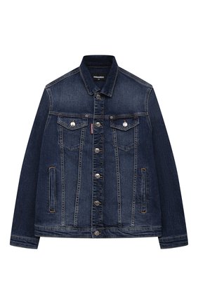 Детского джинсовая куртка DSQUARED2 синего цвета по цене 31850 руб., арт. DQ0725-D009C | Фото 1 Детского джинсовая куртка DSQUARED2 синего цвета, арт. DQ0725-D009C | Фото 1 (Рукава: Длинные; Материал внешний: Хлопок; Кросс-КТ: Сезон: лето)