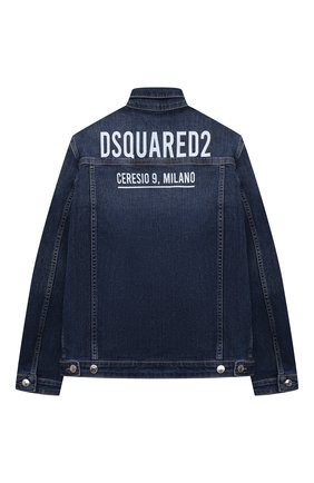 Детского джинсовая куртка DSQUARED2 синего цвета по цене 31850 руб., арт. DQ0725-D009C | Фото 2 Детского джинсовая куртка DSQUARED2 синего цвета, арт. DQ0725-D009C | Фото 2 (Рукава: Длинные; Материал внешний: Хлопок; Кросс-КТ: Сезон: лето)