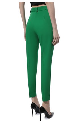 Женские шерстяные брюки RALPH LAUREN зеленого цвета, арт. 290865068 | Фото 4 (Материал внешний: Шерсть; Длина (брюки, джинсы): Стандартные; Женское Кросс-КТ: Брюки-одежда; Силуэт Ж (брюки и джинсы): Узкие; Стили: Кэжуэл)