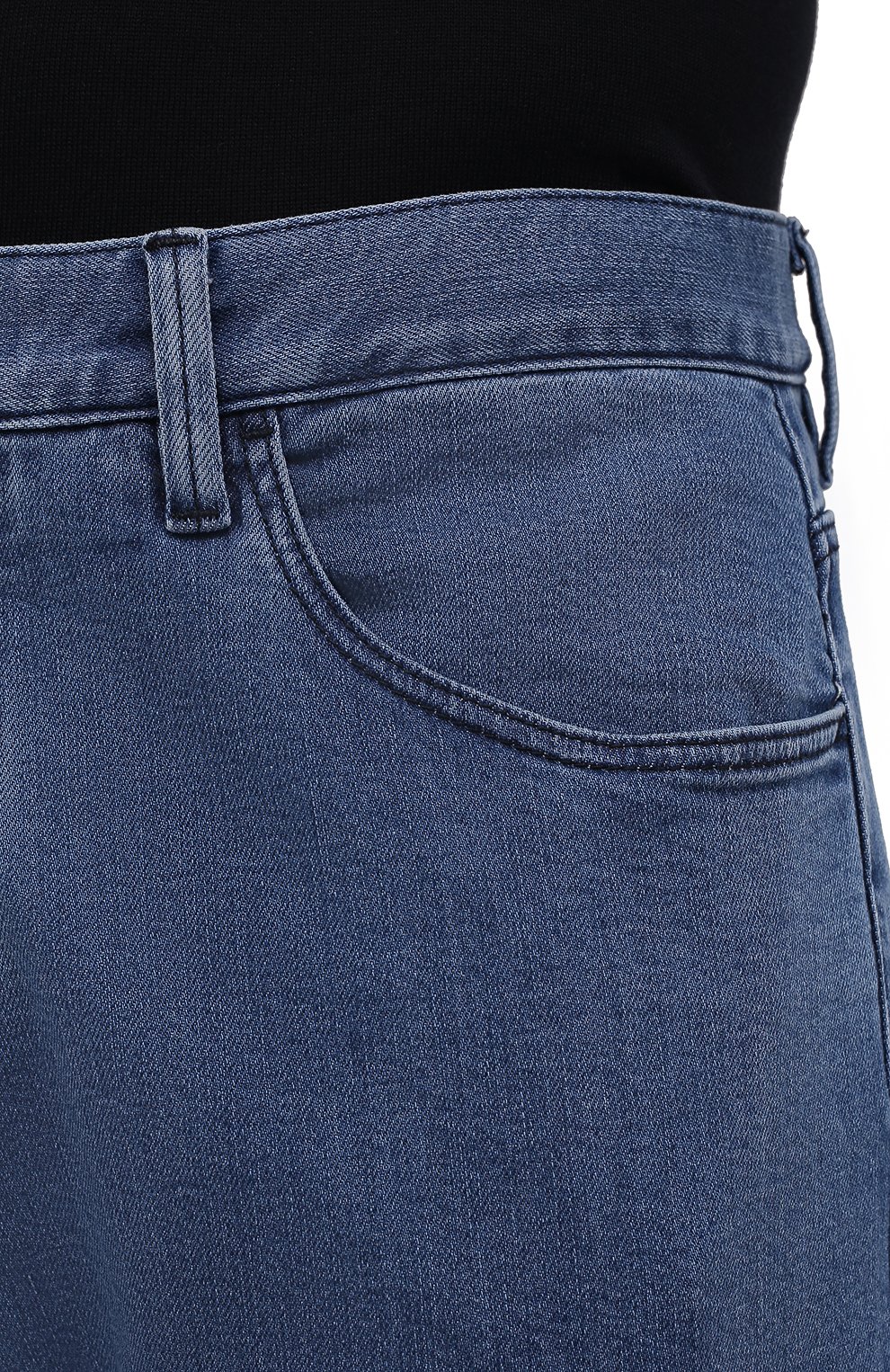 Мужские джинсы GIORGIO ARMANI синего цвета, арт. 3LSJ15/SD2IZ | Фото 5 (Силуэт М (брюки): Прямые; Кросс-КТ: Деним; Длина (брюки, джинсы): Стандартные; Материал внешний: Хлопок, Деним; Стили: Кэж�уэл)