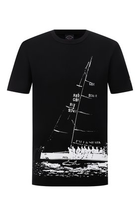 Мужская хлопковая футболка PAUL&SHARK черного цвета по цене 17150 руб., арт. 22411055/C00 | Фото 1 Мужская хлопковая футболка PAUL&SHARK черного цвета, арт. 22411055/C00 | Фото 1 (Длина (для топов): Стандартные; Материал внешний: Хлопок; Рукава: Короткие; Принт: С принтом; Стили: Кэжуэл)