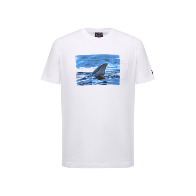 Хлопковая футболка Paul&amp;Shark белого цвета