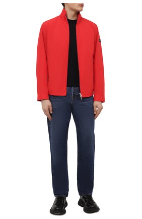 Мужская куртка PAUL&SHARK красного цвета, арт. 21412000/DC | Фото 2 (Материал подклада: Синтетический материал; Рукава: Длинные; Длина (верхняя одежда): Короткие; Материал внешний: Синтетический материал; Кросс-КТ: Ветровка, Куртка; Стили: Кэжуэл; Региональные ограничения белый список (Axapta Mercury): RU)
