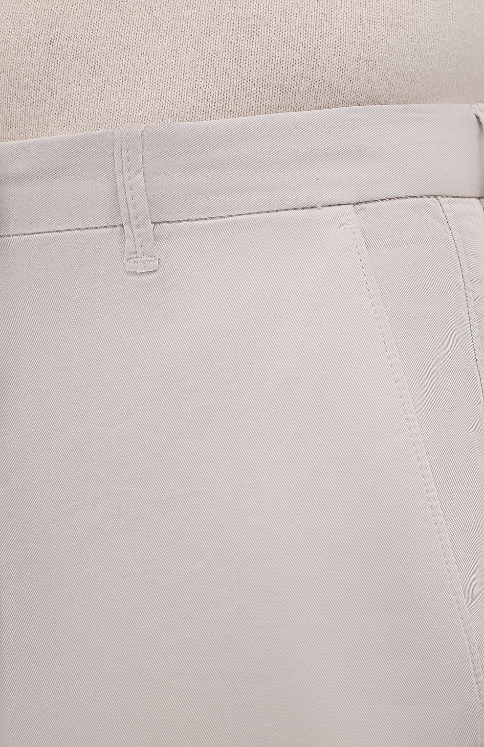 Мужские хлопковые брюки GIORGIO ARMANI кремвого цвета, арт. 0SGPP0AI/T02EY | Фото 5 (Силуэт М (брюки): Чиносы; Длина (брюки, джинсы): Стандартные; Случай: Повседневный; Материал внешний: Хлопок; Стили: Кэжуэл)