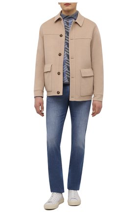 Мужские джинсы CANALI синего цвета по цене 35600 руб., арт. 91700R/PD00250 | Фото 2 Мужские джинсы CANALI синего цвета, арт. 91700R/PD00250 | Фото 2 (Материал внешний: Хлопок, Деним; Длина (брюки, джинсы): Стандартные; Кросс-КТ: Деним; Силуэт М (брюки): Прямые; Детали: Потертости; Стили: Кэжуэл)
