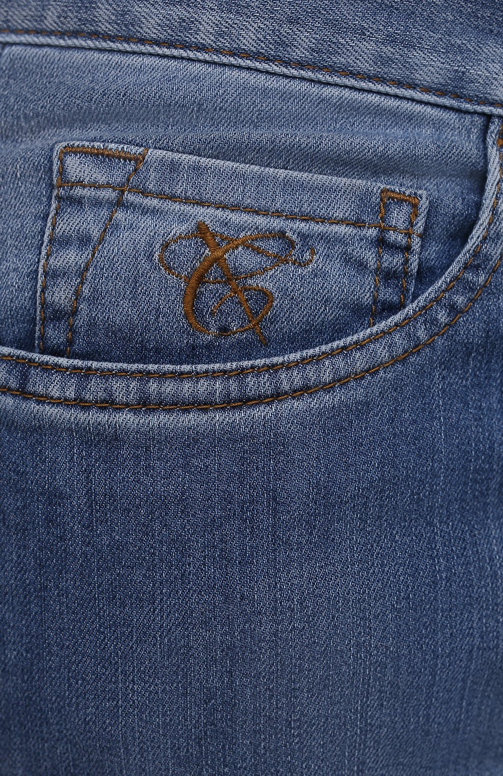 Мужские джинсы CANALI синего цвета, арт. 91700R/PD00250 | Фото 5 (Силуэт М (брюки): Прямые; Кросс-КТ: Деним; Длина (брюки, джинсы): Стандартные; Материал внешний: Хлопок, Деним; Детали: Потертости; Стили: Кэжуэл)