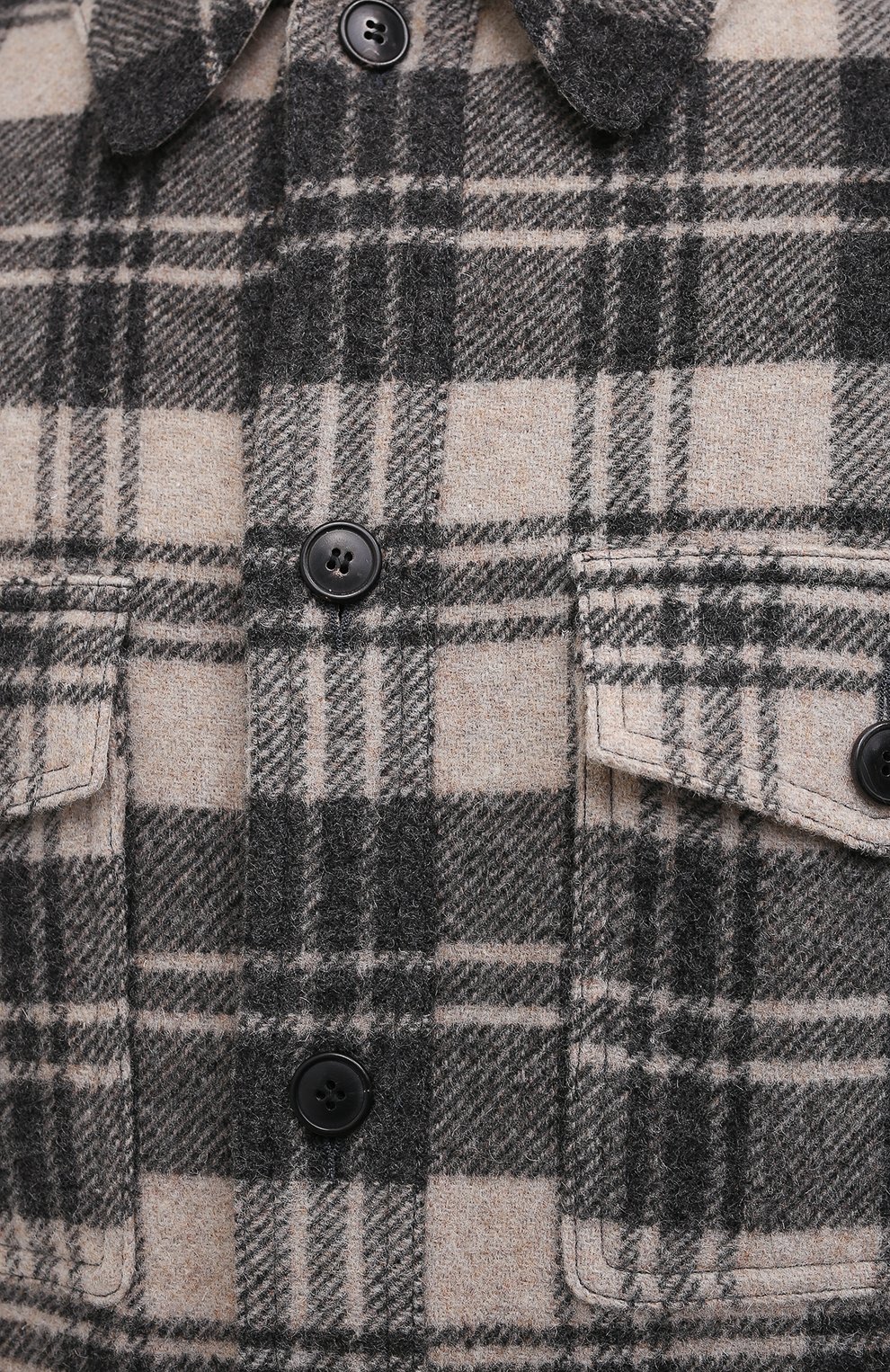 Мужская шерстяная куртка-рубашка gervon ISABEL MARANT серого цвета, арт. VE1126-22P005H/GERV0N | Фото 5 (Кросс-КТ: Куртка; Мужское Кросс-КТ: шерсть и кашемир; Материал внешний: Шерсть; Рукава: Длинные; Длина (верхняя одежда): Короткие; Материал подклада: Хлопок; Стили: Кэжуэл)