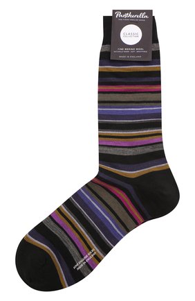 Мужские шерстяные носки PANTHERELLA черного цвета, арт. 59684 | Фото 1 (Материал внешний: Шерсть, Синтетический материал; Кросс-КТ: бельё)