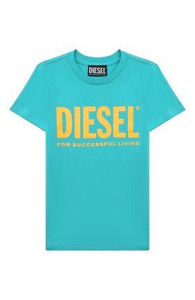 Детская хлопковая футболка DIESEL голубого цвета по цене 4900 руб., арт. 00J4P6-00YI9 | Фото 1 Детская хлопковая футболка DIESEL голубого цвета, арт. 00J4P6-00YI9 | Фото 1 (Рукава: Короткие; Материал внешний: Хлопок; Ростовка одежда: 10 - 11 лет | 140 - 146см, 12 лет | 152 см, 13 - 15 лет | 158 см, 16 лет | 164 см, 4 года | 104 см, 6 лет | 116 см, 8 лет | 128 см)