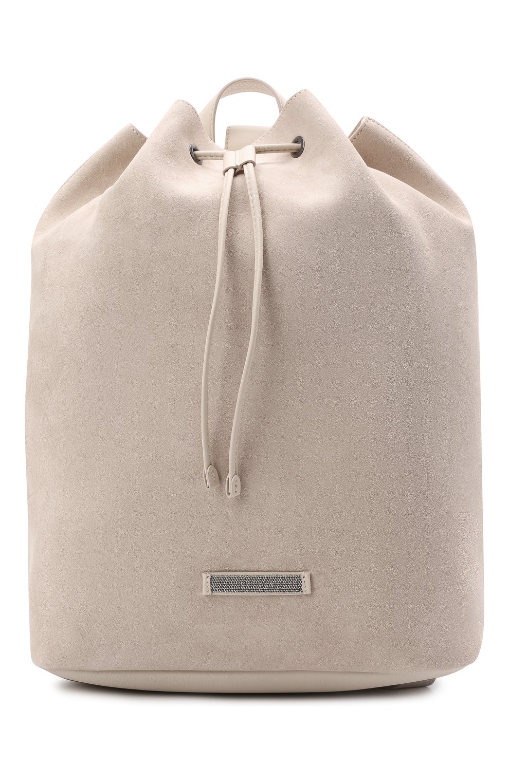 Женский рюкзак BRUNELLO CUCINELLI бежевого цвета, арт. MBDLD2360 | Фото 1 (Материал: Натуральная кожа, Натуральная замша; Региональные ограничения белый список (Axapta Mercury): RU; Стили: Кэжуэл; Размер: large)