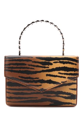 Женский сумка pernille mini AMINA MUADDI коричневого цвета, арт. SUPERAMINI PERNILLE/PRINT NAPPA | Фото 1 (Материал: Натуральная кожа; Размер: mini; Женское Кросс-КТ: Вечерняя сумка)