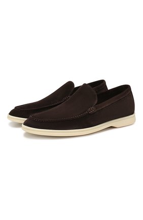Мужские замшевые лоферы summer walk LORO PIANA коричневого цвета по цене 57900 руб., арт. FAE8124 | Фото 1 Мужские замшевые лоферы summer walk LORO PIANA коричневого цвета, арт. FAE8124 | Фото 1 (Материал внутренний: Натуральная кожа; Стили: Кэжуэл; Материал внешний: Замша)