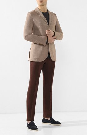 Мужские замшевые лоферы summer walk LORO PIANA темно-синего цвета по цене 58550 руб., арт. FAE8124 | Фото 2 Мужские замшевые лоферы summer walk LORO PIANA темно-синего цвета, арт. FAE8124 | Фото 2