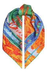 Женский шелковый платок oasis KIRILL OVCHINNIKOV разноцветного цвета, арт. 90\OAS | Фото 1 (Материал: Текстиль, Шелк)