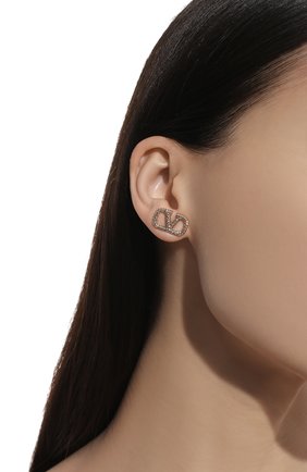 Женские серьги VALENTINO золотого цвета по цене 36300 руб., арт. XW2J0F85YCW | Фото 2 Женские серьги VALENTINO золотого цвета, арт. XW2J0F85YCW | Фото 2 (Материал: Металл)