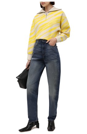 Женские джинсы ISABEL MARANT ETOILE синего цвета, арт. PA1851-22P023E/C0RSYSR | Фото 2 (Длина (брюки, джинсы): Стандартные; Материал внешний: Хлопок, Деним; Стили: Кэжуэл; Кросс-КТ: Деним; Силуэт Ж (брюки и джинсы): Бойфренды)