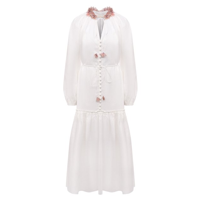 Платье Zimmermann белого цвета
