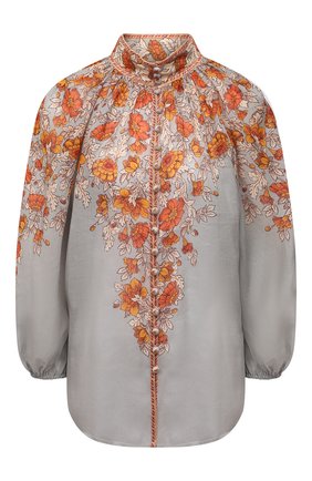 Женская рубашка ZIMMERMANN голубого цвета по цене 46950 руб., арт. 2652TAND | Фото 1 Женская рубашка ZIMMERMANN голубого цвета, арт. 2652TAND | Фото 1 (Рукава: 3/4; Длина (для топов): Стандартные; Материал внешний: Растительное волокно; Стили: Романтичный; Принт: С принтом; Женское Кросс-КТ: Рубашка-одежда)