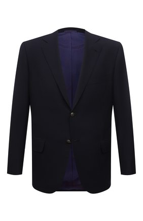 Мужской шерстяной пиджак KITON темно-синего цвета по цене 427500 руб., арт. UG81K03711 | Фото 1 Мужской шерстяной пиджак KITON темно-синего цвета, арт. UG81K03711 | Фото 1 (Рукава: Длинные; Материал внешний: Шерсть; Материал подклада: Купро; Длина (для топов): Стандартные; 1-2-бортные: Однобортные; Пиджаки М: Приталенный; Стили: Кэжуэл; Случай: Коктейльный)