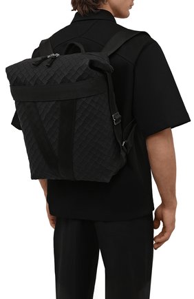 Мужской рюкзак BOTTEGA VENETA черного цвета, арт. 679700/V1DW1 | Фото 2 (Материал: Экокожа; Размер: large; Региональные ограничения белый список (Axapta Mercury): RU; Стили: Кэжуэл)