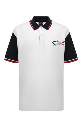 Мужское хлопковое поло PAUL&SHARK белого цвета по цене 26050 руб., арт. 22411236/C00/3XL-6XL | Фото 1 Мужское хлопковое поло PAUL&SHARK белого цвета, арт. 22411236/C00/3XL-6XL | Фото 1 (Рукава: Короткие; Материал внешний: Хлопок; Длина (для топов): Удлиненные; Застежка: Пуговицы; Стили: Кэжуэл)