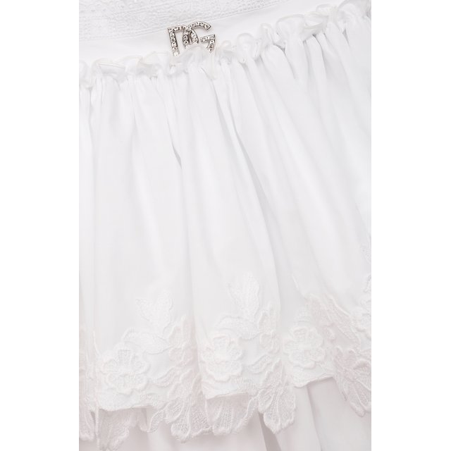 Хлопковая юбка Dolce & Gabbana L54I23/FU5GK/8-14 Фото 3