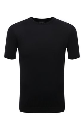 Мужской джемпер из шелка и хлопка GIORGIO ARMANI темно-синего цвета по цене 66950 руб., арт. 3HSM38/SM63Z | Фото 1 Мужской джемпер из шелка и хлопка GIORGIO ARMANI темно-синего цвета, арт. 3HSM38/SM63Z | Фото 1 (Рукава: Короткие; Материал внешний: Шелк, Хлопок; Длина (для топов): Стандартные; Мужское Кросс-КТ: Джемперы; Вырез: Круглый; Принт: Без принта; Стили: Кэжуэл)