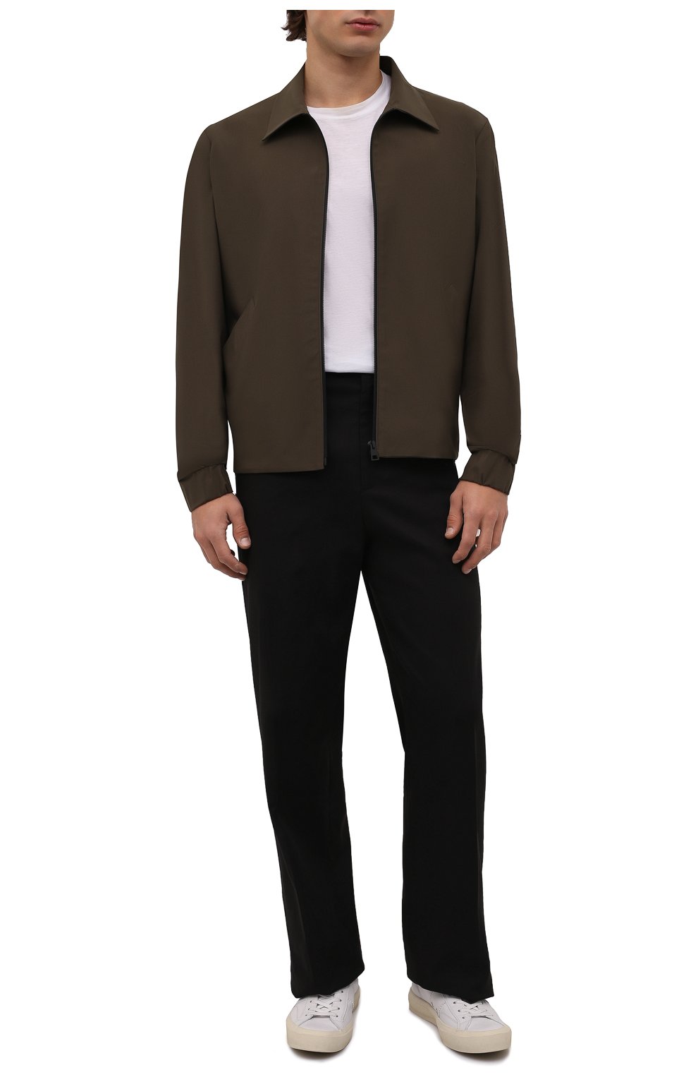 Мужская куртка HARRIS WHARF LONDON хаки цвета, арт. C9341PYZ | Фото 2 (Кросс-КТ: Куртка, Ветровка; Рукава: Длинные; Материал внешний: Синтетический материал; Стили: Милитари, Кэжуэл; Длина (верхняя одежда): Короткие)