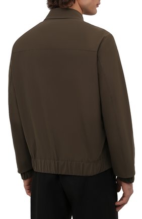 Мужская куртка HARRIS WHARF LONDON хаки цвета, арт. C9341PYZ | Фото 4 (Кросс-КТ: Куртка, Ветровка; Рукава: Длинные; Материал внешний: Синтетический материал; Стили: Милитари, Кэжуэл; Длина (верхняя одежда): Короткие)