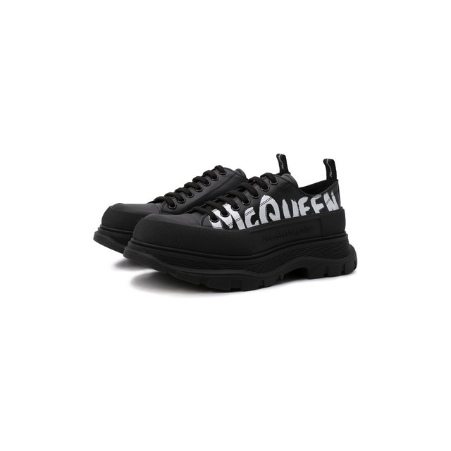 Кожаные кроссовки Tread Slick Alexander McQueen черного цвета