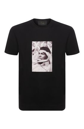 Мужская хлопковая футболка LIMITATO черного цвета, арт. BUSY/T-SHIRT | Фото 1 (Длина (для топов): Стандартные; Рукава: Короткие; Материал внешний: Хлопок; Принт: С принтом; Стили: Гранж)