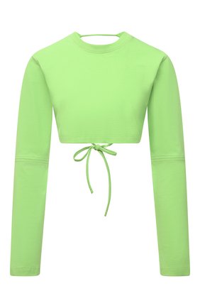 Женский хлопковый топ JACQUEMUS светло-зеленого цвета по цене 17800 руб., арт. 221JS016-2014 | Фото 1 Женский хлопковый топ JACQUEMUS светло-зеленого цвета, арт. 221JS016-2014 | Фото 1 (Длина (для топов): Укороченные; Материал внешний: Хлопок; Рукава: Длинные; Стили: Романтичный)
