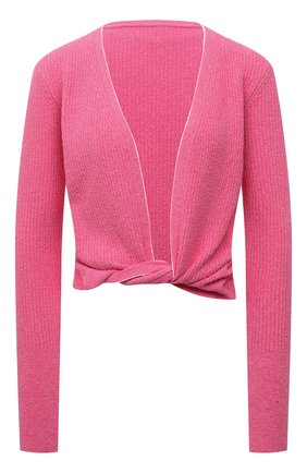 Женский кардиган из хлопка и вискозы JACQUEMUS розового цвета по цене 31500 руб., арт. 211KN402-2006 | Фото 1 Женский кардиган из хлопка и вискозы JACQUEMUS розового цвета, арт. 211KN402-2006 | Фото 1 (Материал внешний: Хлопок; Женское Кросс-КТ: кардиган-трикотаж; Рукава: Длинные; Длина (для топов): Стандартные; Стили: Романтичный)