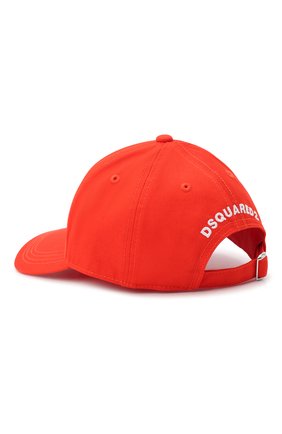 Детская хлопковая бейсболка DSQUARED2 красного цвета по цене 6945 руб., арт. DQ0675-D00YT | Фото 2 Детская хлопковая бейсболка DSQUARED2 красного цвета, арт. DQ0675-D00YT | Фото 2 (Материал: Хлопок, Текстиль)