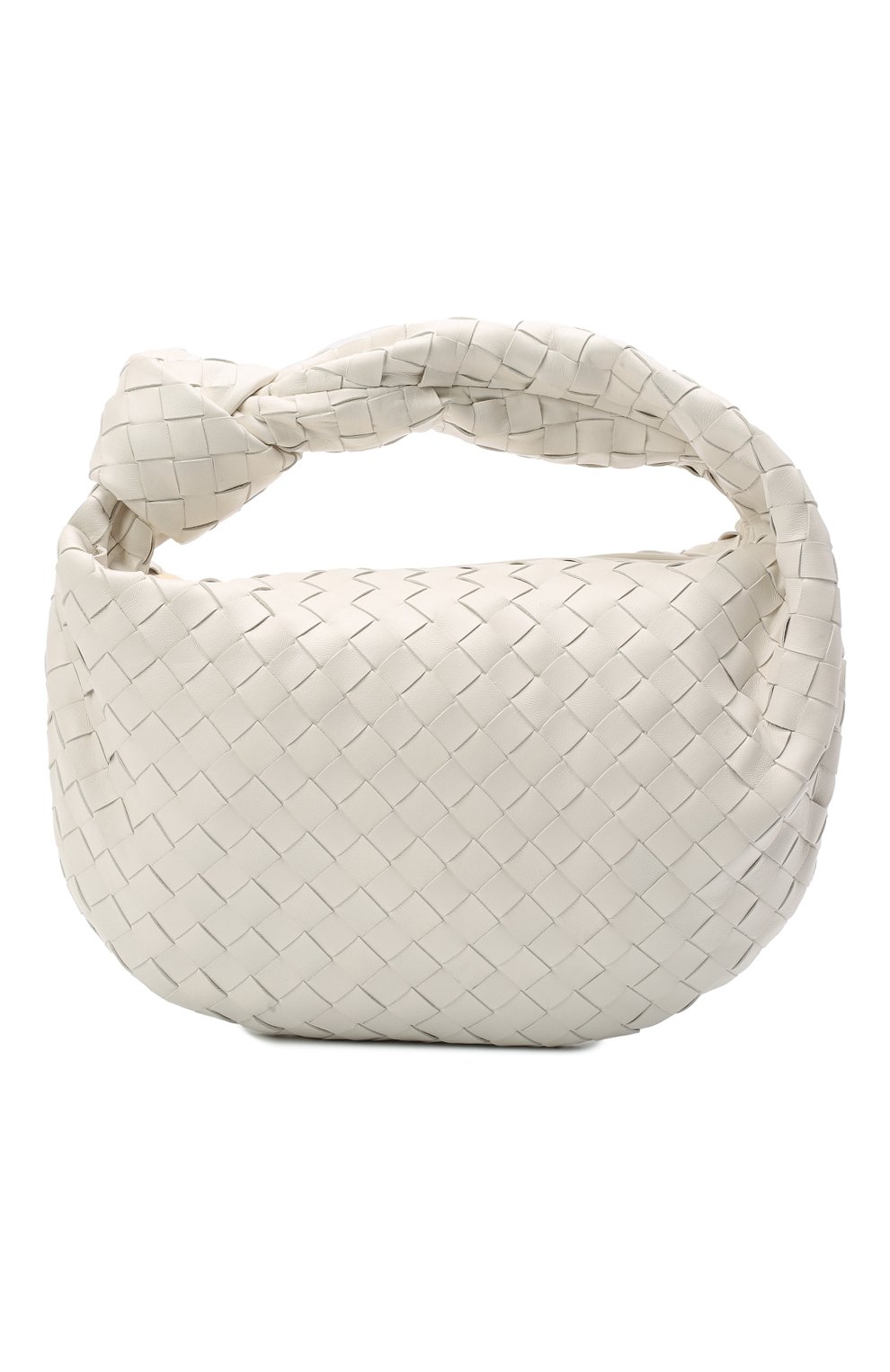 Женская сумка jodie teen BOTTEGA VENETA белого цвета, арт. 690225/VCPP0 | Фото 1 (Сумки-технические: Сумки top-handle; Материал: Натуральная кожа; Размер: large)