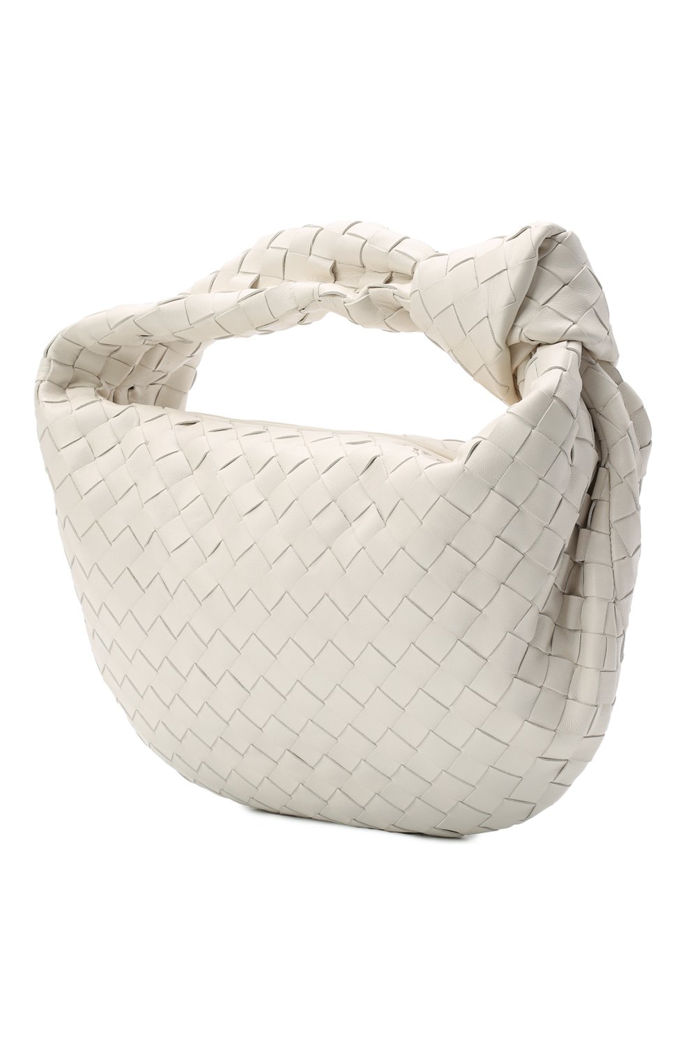 Женская сумка jodie teen BOTTEGA VENETA белого цвета по цене 198500 руб., арт. 690225/VCPP0 | Фото 4 Женская сумка jodie teen BOTTEGA VENETA белого цвета, арт. 690225/VCPP0 | Фото 4 (Сумки-технические: Сумки top-handle; Материал: Натуральная кожа; Размер: large)