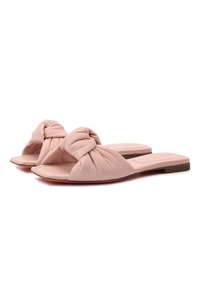 Женские кожаные шлепанцы SANTONI розового цвета по цене 39950 руб., арт. WH0N59826HA1TPPTP35 | Фото 1 Женские кожаные шлепанцы SANTONI розового цвета, арт. WH0N59826HA1TPPTP35 | Фото 1 (Подошва: Плоская; Материал внутренний: Натуральная кожа; Каблук высота: Низкий; Материал внешний: Кожа)