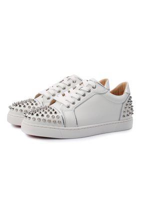 Женские кожаные кеды vieira 2 CHRISTIAN LOUBOUTIN белого цвета по цене 59950 руб., арт. 1201525/VIEIRA 2 FLAT | Фото 1 Женские кожаные кеды vieira 2 CHRISTIAN LOUBOUTIN белого цвета, арт. 1201525/VIEIRA 2 FLAT | Фото 1 (Материал внутренний: Натуральная кожа; Материал внешний: Кожа; Подошва: Платформа; Материал утеплителя: Без утеплителя)