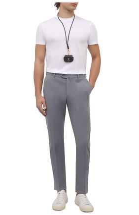 Мужские хлопковые брюки LORO PIANA серого цвета, арт. FAE8346 | Фото 2 (Длина (брюки, джинсы): Стандартные; Материал внешний: Хлопок; Случай: Повседневный; Стили: Кэжуэл; Силуэт М (брюки): Чиносы)