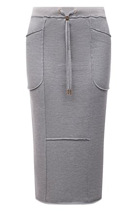 Женская юбка из шелка и хлопка TOM FORD серого цвета по цене 121500 руб., арт. GCJ319-JEX020 | Фото 1