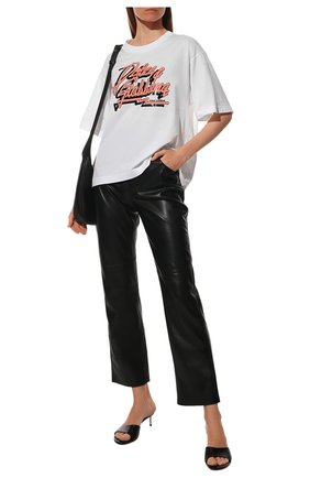 Женская хлопковая футболка DOLCE & GABBANA белого цвета, арт. F8048T/G7B1J | Фото 2 (Длина (для топов): Стандартные; Рукава: Короткие; Материал внешний: Хлопок; Женское Кросс-КТ: Футболка-одежда; Принт: С принтом; Стили: Спорт-шик)