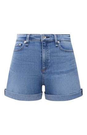 Женские джинсовые шорты RAG&BONE голубого цвета, арт. WDD21S1901CLHA | Фото 1 (Длина Ж (юбки, платья, шорты): Мини; Материал внешний: Хлопок, Деним; Кросс-КТ: Деним; Женское Кросс-КТ: Шорты-одежда; Стили: Гранж)