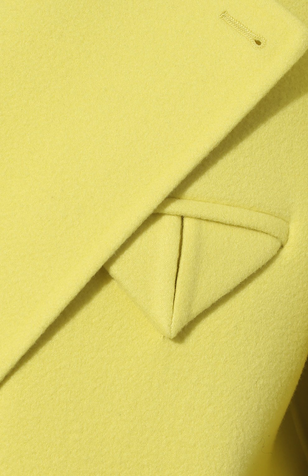 Женское кашемировое пальто BOTTEGA VENETA желтого цвета, арт. 689344/VF3W0 | Фото 5 (Материал внешний: Шерсть, Кашемир; Рукава: Длинные; Длина (верхняя одежда): До колена; 1-2-бортные: Однобортные; Стили: Кэжуэл)