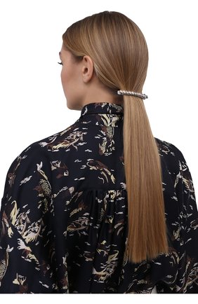 Женская заколка для волос GIORGIO ARMANI серого цвета, арт. 61N803/2R082 | Фото 2 (Материал: Текстиль)