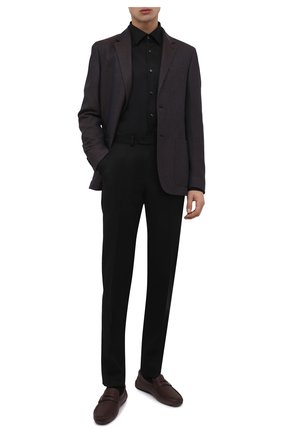Мужские кожаные мокасины pavel BALLY темно-коричневого цвета, арт. 600260/23037 | Фото 2 (Материал внутренний: Натуральная кожа; Материал внешний: Кожа; Стили: Кэжуэл)